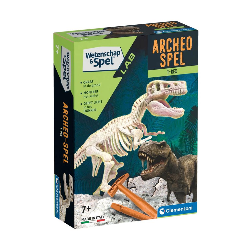 Clementoni Archeospel T-rex Fluor verpakking / educatief speelgoed