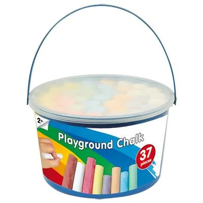 Sidewalk chalk in a bucket 37 pieces